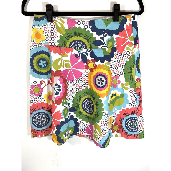 Sevier Skirts Multicolor Geometric Print A-Line Skirt Custom Made Sz 4 - Picture 1 of 4